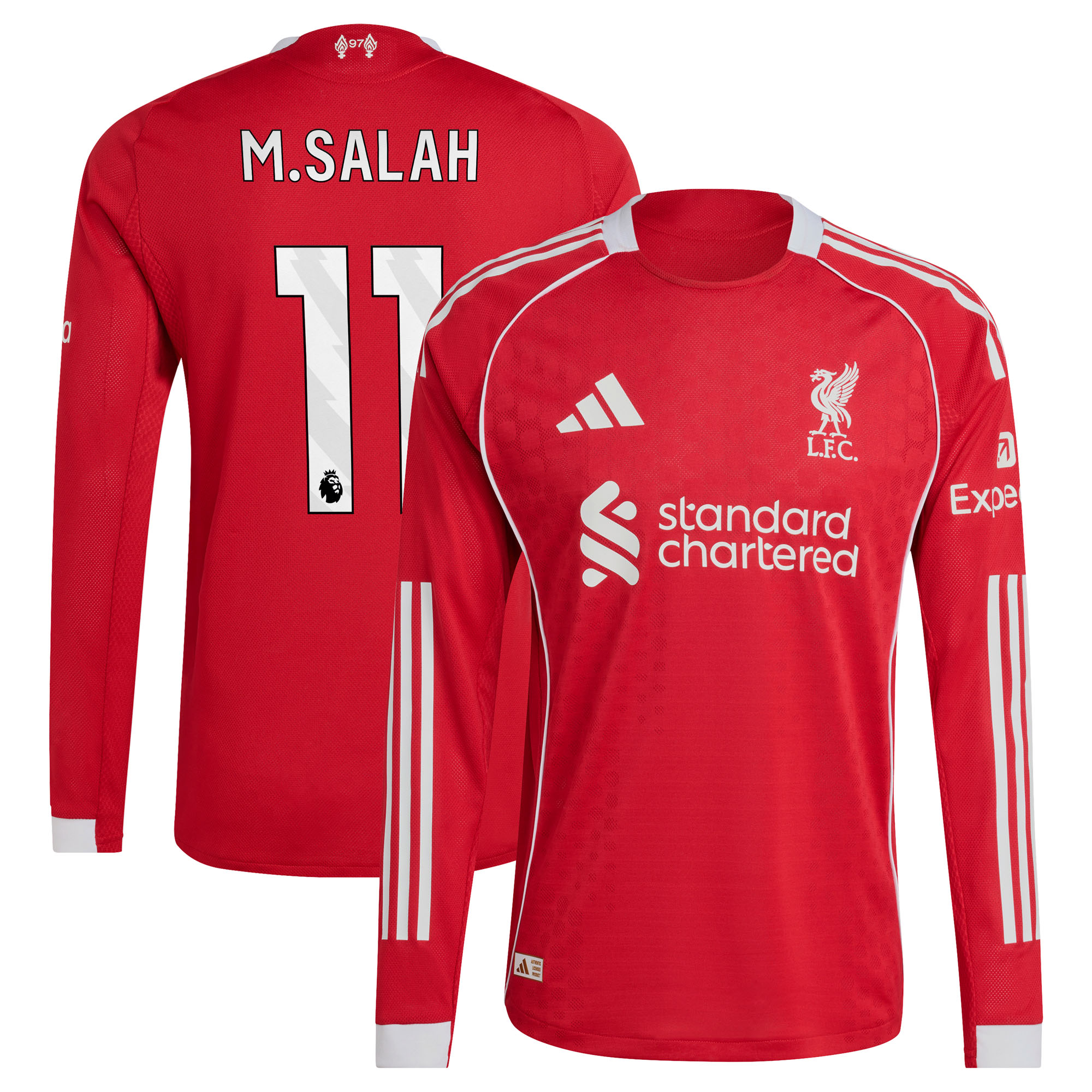 Liverpool adidas Authentisch Heimtrikot 2025-26 - Langarm mit Aufdruck M.Salah 11 Image
