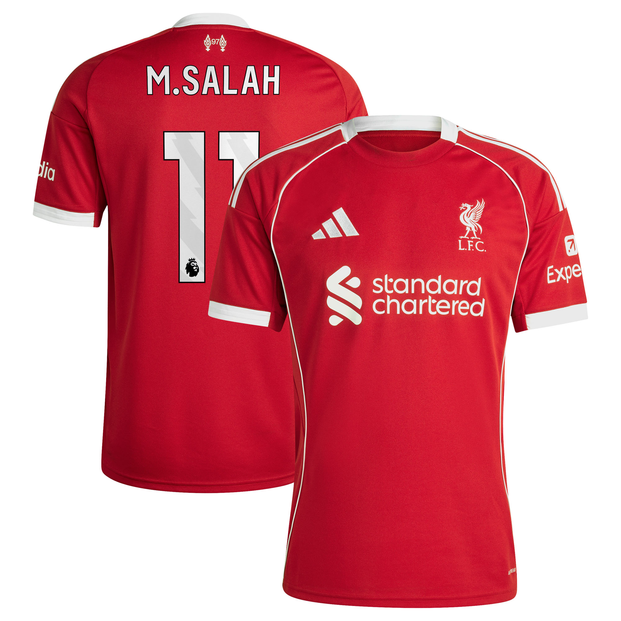 Liverpool adidas Heimtrikot 2025-26 mit Aufdruck M.Salah 11 Image