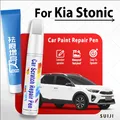 Per Kia Stonic Penna di riparazione Trasparente Bianco Blu Mare Blu Vernice per auto Riparazione graffi Riparazione Star Screen Penna a punti arancioni