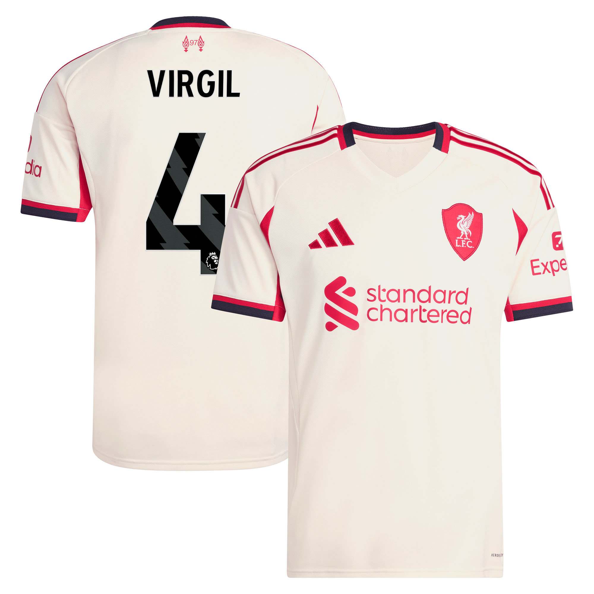 Liverpool adidas Auswärtstrikot 2025-26 mit Aufdruck Virgil 4 Image
