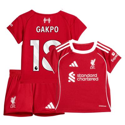 Liverpool adidas Mini-Heimsausrüstung 2025-26 - Baby mit Aufdruck Gakpo 18 Image