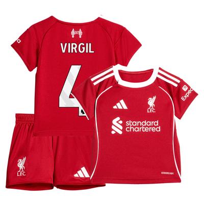 Liverpool adidas Mini-Heimsausrüstung 2025-26 - Baby mit Aufdruck Virgil 4 Image