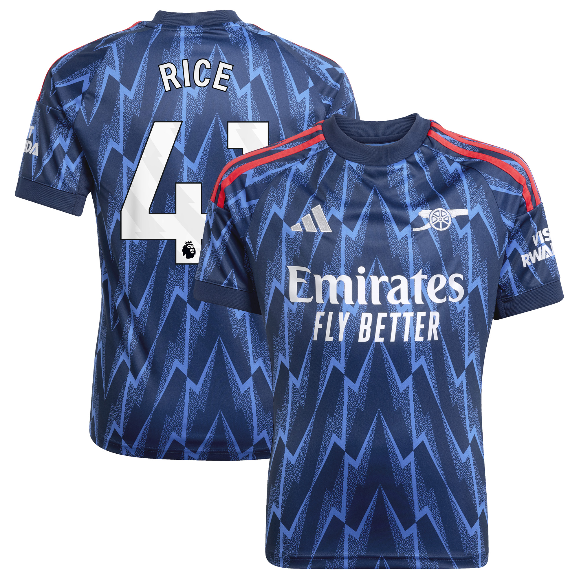 FC Arsenal 2025-26 adidas Auswärtstrikot - Kinder mit Aufdruck Rice 41 Image