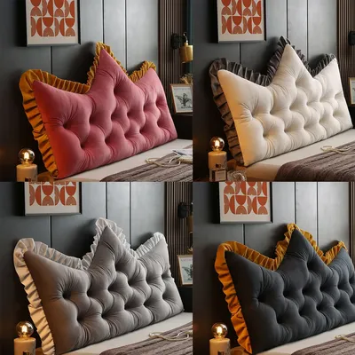 Luxus König Königin Krone Bett Kissen Dekorative Prinzessin Rückenlehne Kopfteil Kissen Schlafzimmer Wohnkultur Hochzeit Bettwäsche Set Samt Image