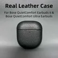 Per auricolari Bose QuietComfort Ultra e auricolari QuietComfort II Custodia in vera pelle per custodia per auricolari Bose