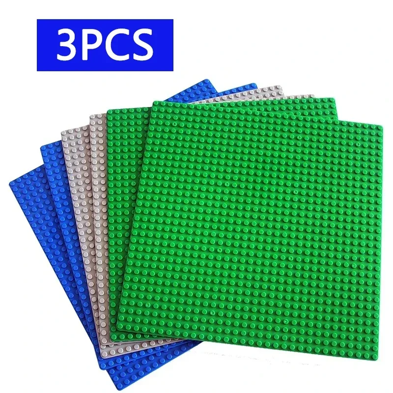 3 pezzi fai da te 32x32 32x16 punti blocchi di costruzione classici piastra di base MOC mattoni di piccole dimensioni parti della piastra di base per le figure della città giocattolo dei bambini