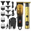 Sejoy tondeuse à cheveux professionnelle avec Kit combiné tondeuse à cheveux électrique pour hommes Machine de coupe de cheveux sans fil Rechargeable pour barbier