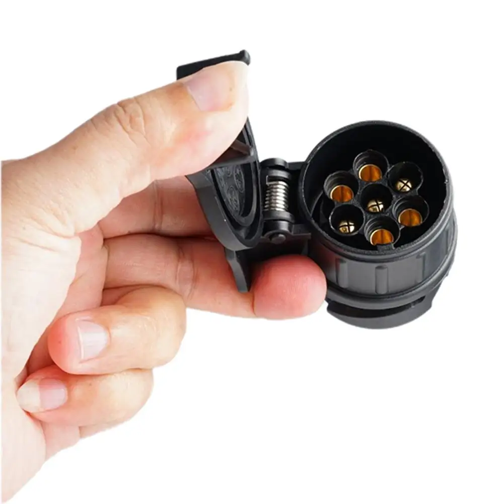 13 bis 7-poliger Steckeradapter, Anhängeranschluss, 12 V, Anhängerkupplung, wasserdichte Stecker, Steckdosenadapter, schützt Verbindungen Image