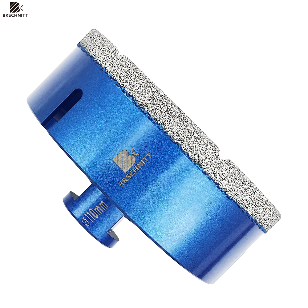 BRSCHNITT Diamantbohrer, Durchmesser 110 mm, Porzellanfliesenkronen für Granit, Marmor, Stein, Lochsäge, Bohrkern Image