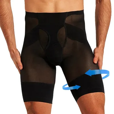 Männer Body Shaper Bauch-steuer Shorts Shapewear Bauch Gürtel Boxer Briefs Hohe Taille Abnehmen Unterwäsche Bein Kompression Höschen Image