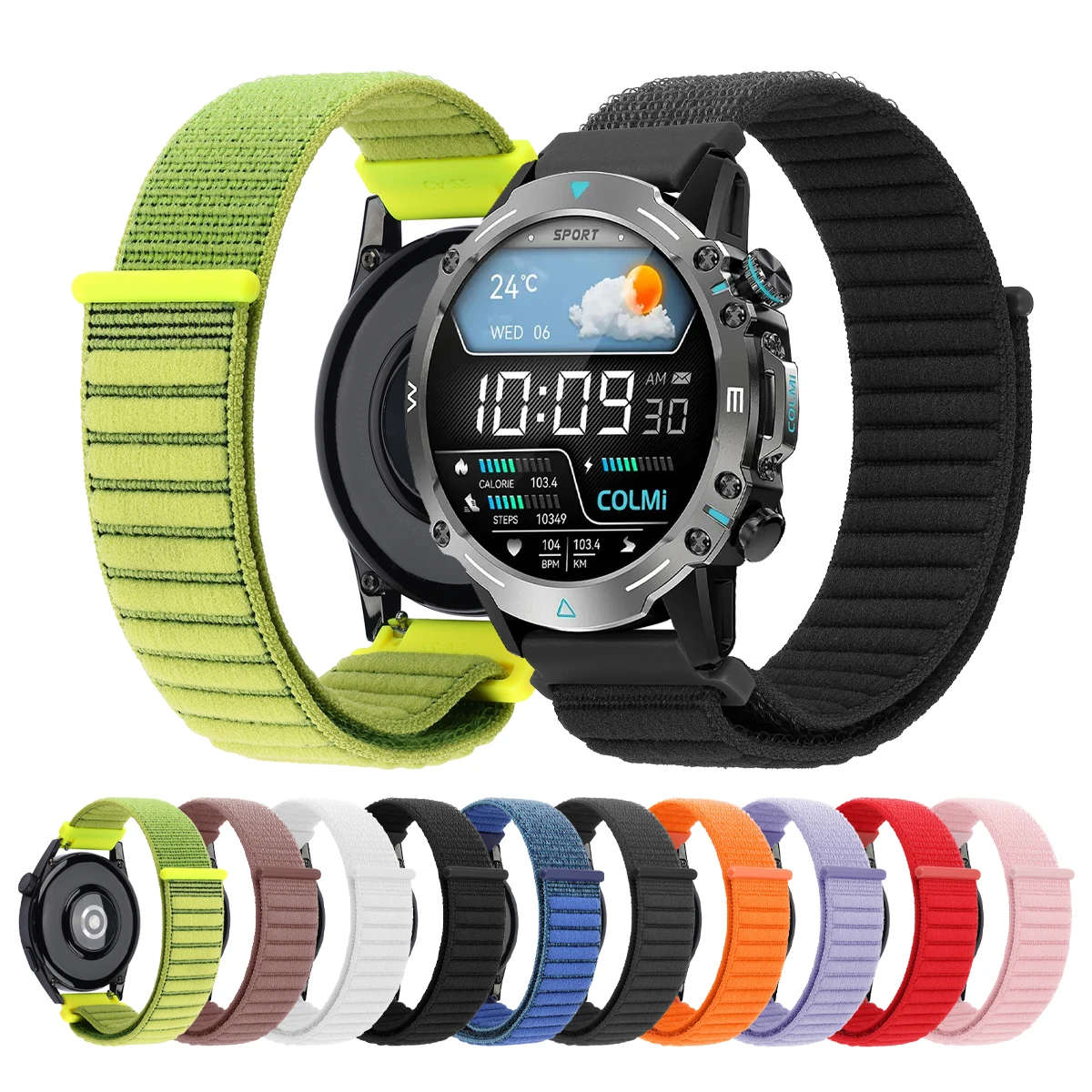 20mm 22mm Nylon Schleife Strap Für COLMI i28 Ultra/P28 Plus/P73/I31 Band Für COLMI V75 GPS/V73/M42/P71/P68 Geflochtene Armband Correa Image