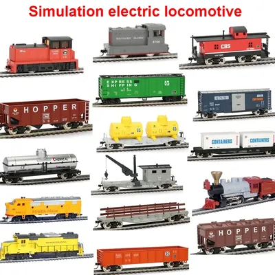 HO Type 1/87 Toy Train Simulation Small Train Electric Locomotive Carriage Model Various Styles Train Model Boy Toy Gift