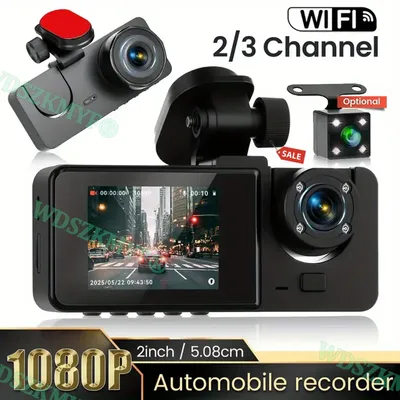 WIFI APP Video Recorder 2/3 Kanal 1080P Auto DVR Nachtsicht Dash Cam für Auto Kamera 3 weg rückansicht kamera auto zubehör