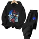 2025 Autunno Nuovo Sonic Felpa Set Bambini Felpa Pantaloni sportivi 2 pezzi Moda Abbigliamento sportivo Regalo di Natale Ragazzo Felpa calda