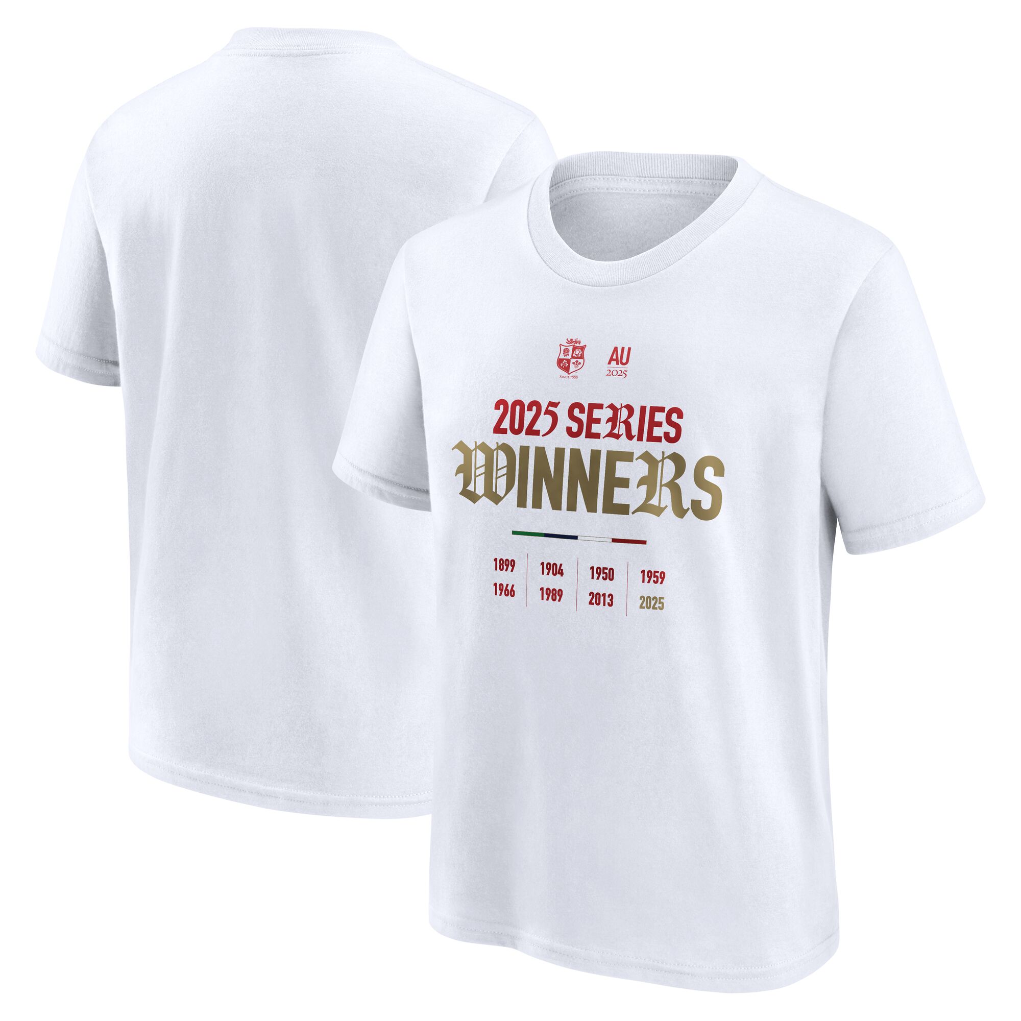 British & Irish Lions 2025 The Lions Champions Graphic T-Shirt - Junior - White Image