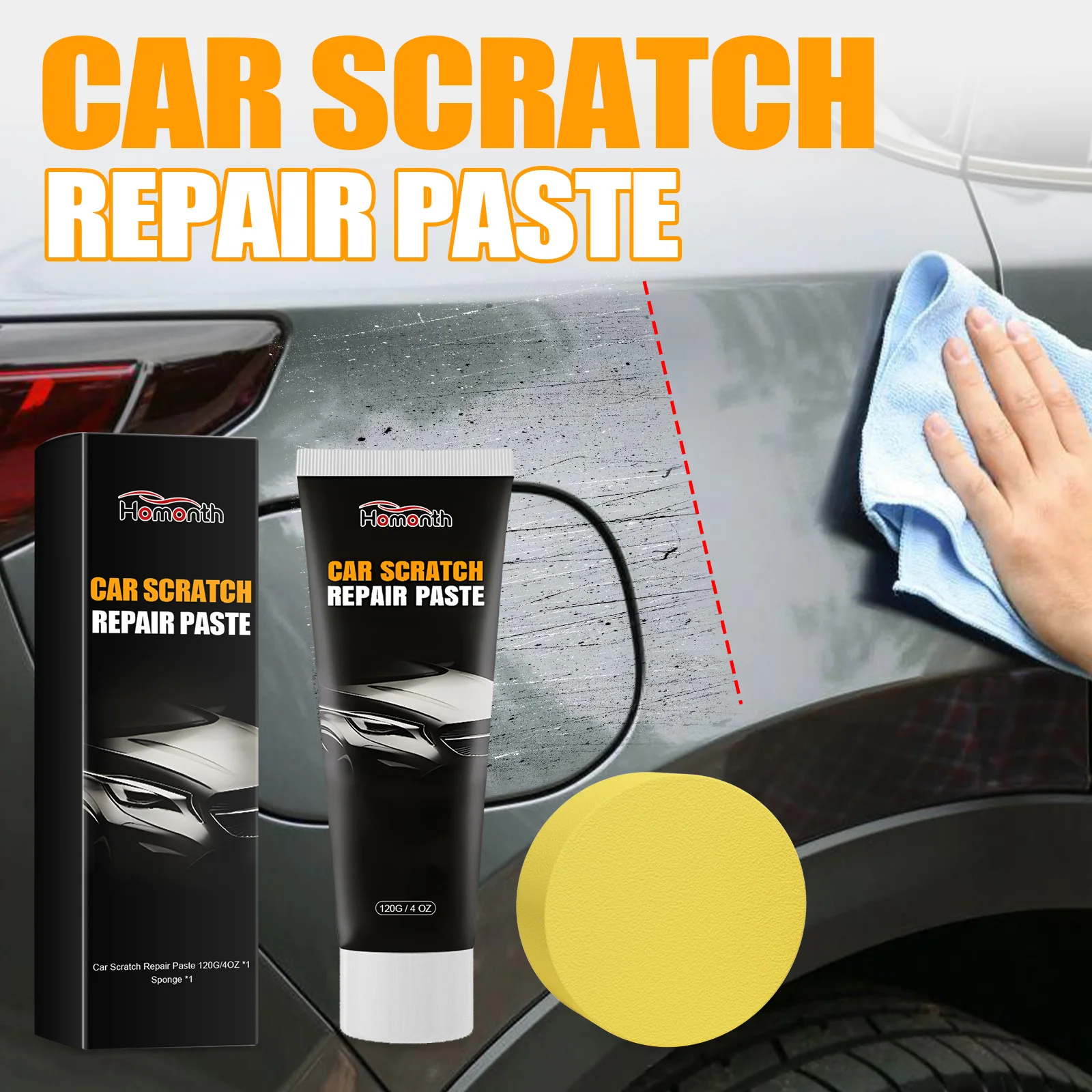 HOMONTH Auto Kratzer Reparatur Paste Auto Swirl Kratzer Entferner Wachs Auto Körper Schleifen Polieren Verbindung Universal Reiniger Werkzeuge Image