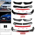 Universale 5PCS Auto Paraurti Anteriore Labbro Body Kit Spoiler Splitter Diffusore Rosso Carbonio Nero Fibra Canard Splitter Plastica ABS