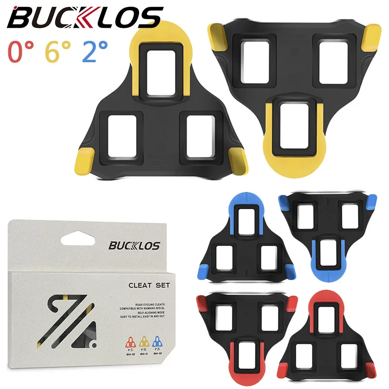 BUCKLOS Fahrradklampe für SPD-SL-System, selbstsichernde Pedalklampe für SPD SL, Rennrad, Pedalklampe, kompatibel mit SH11 Image