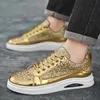 Neue glänzende Glitzer-Turnschuhe für Herren, vulkanisierte Schuhe 45, 46, Herren-Designer-Punk-Hip-Hop-Schuhe, männliche Mode, glitzernde Turnschuhe, Bling-Tennis