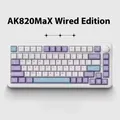 Tastiera meccanica Ajazz AK820 MAX 75% cablata wireless/tipo C montata su guarnizione con schermo TFT Tastiera PC BT Connect 5.1/2.4G