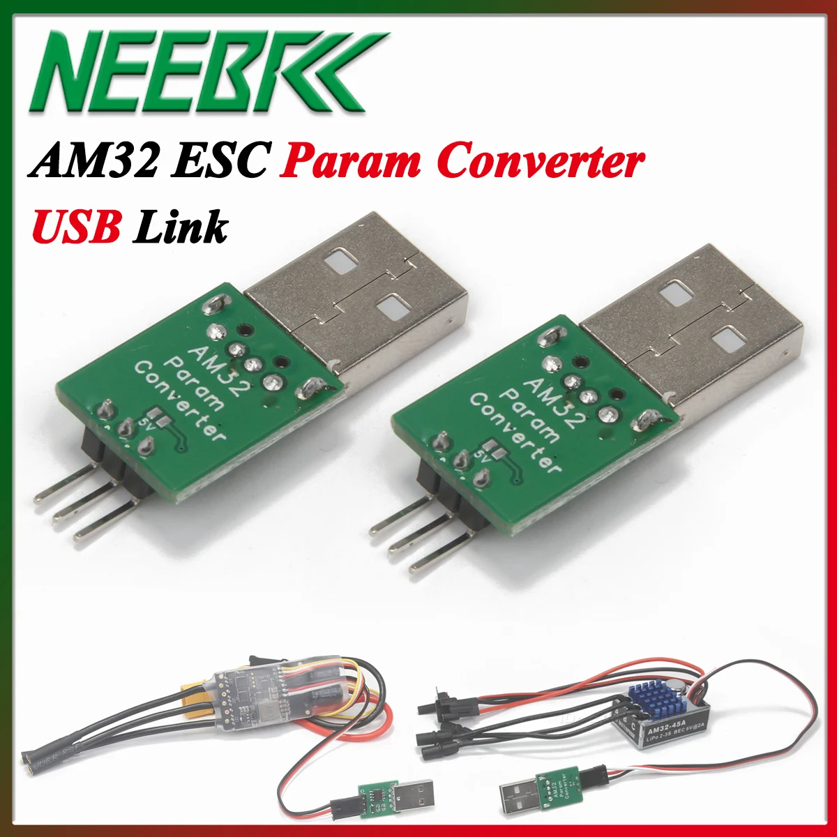 AM32 ESC Parameter Teller Bürstenlosen Geschwindigkeit Controller USB für MN82 MN99S MN168 MN78 Modell Auto Off Road Klettern Crawler Teil Image