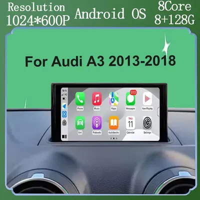 7'' For Audi A3 2013 - 2018 Android 14 Car Accessories Multimedia Auto Wireless Carplay Monitors Radio Video Stereo DSP SWC BT
