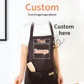 Grembiule Fai da te Negozio personalizzato LOGO e testo aziendale Grembiule domestico Griglia Ristorante Bar Caffè Bellezza Unghie Studi Uniforme Lavabile