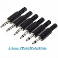 5 PZ 3,5 mm Spina stereo a canale singolo/doppio Spina audio maschio mono 3,5 mm 2,3,4 connettori adattatori