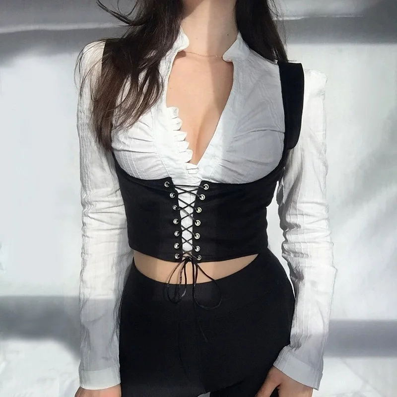 Frauen Trend Punk Korsett Gürtel Dekoration Street Style Breiten Bund korsett Harness Gürtel Weibliche Gothic Kleidung Zubehör Image