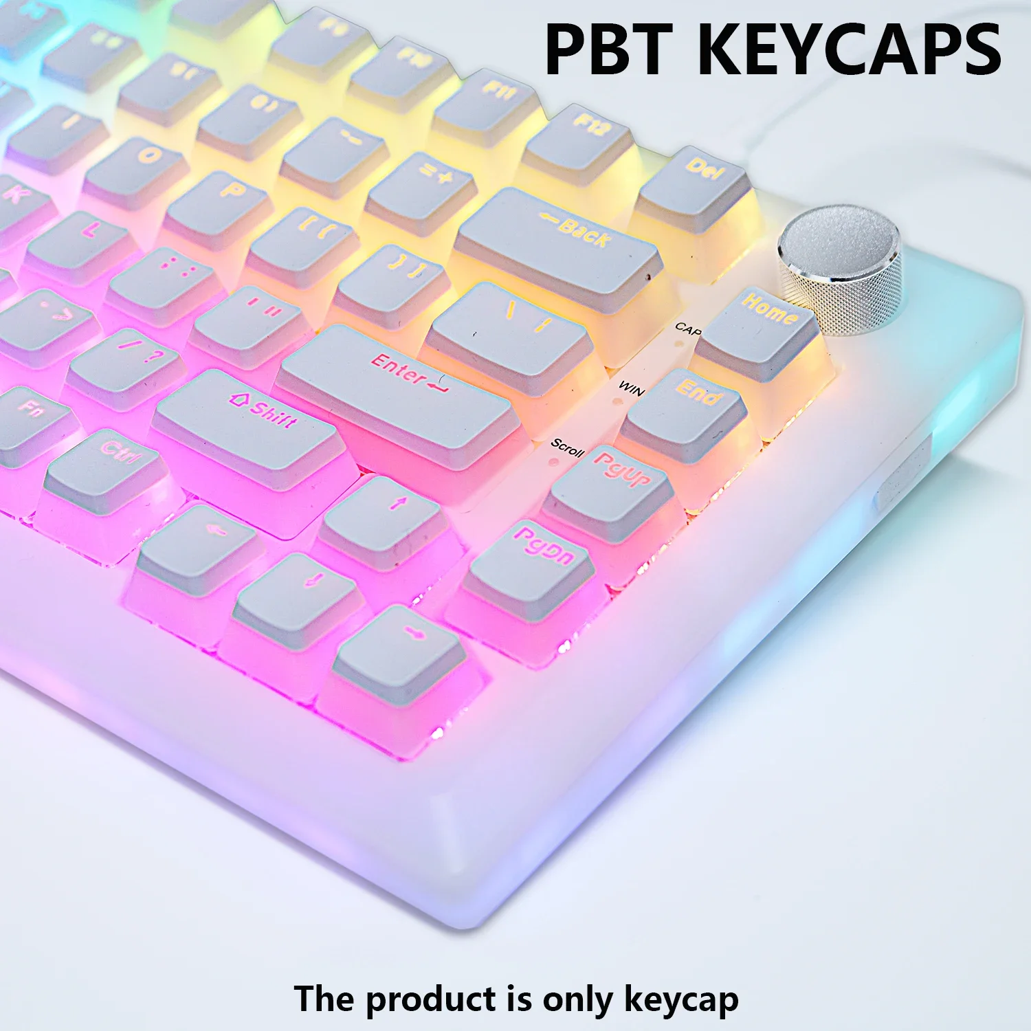 2025 PBT Pudding-Tastatur-Tastenkappe, OEM-Profil, 129 Tasten, Tastenkappe für Mx Hot Swap mechanische Tastaturschalter, transparente RGB-Tastenkappen Image