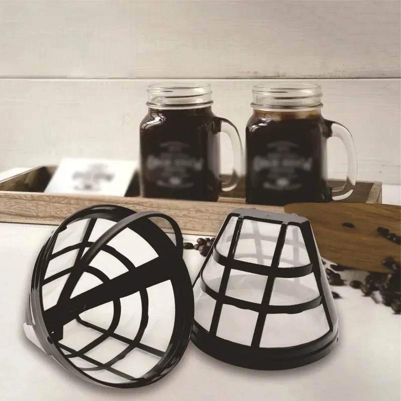 Kaffee-Netzfilter, wiederverwendbare Kaffeefilter, feinnetzige Kaffeefilter mit Griff, permanenter Universal-Kaffeefilter Image
