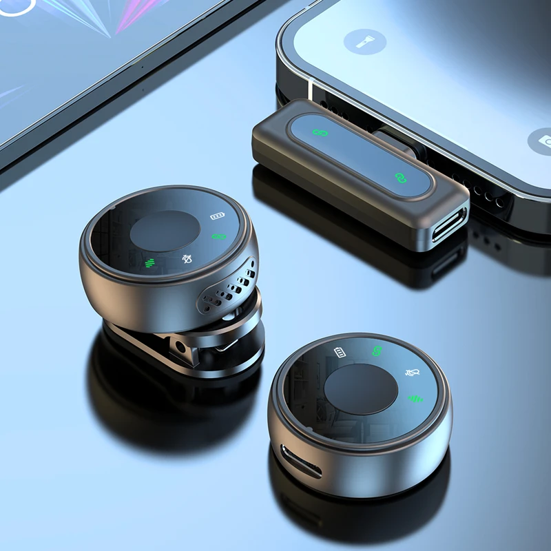 J8 Neue Drahtlose Mikrofon Handheld Bluetooth Mikrofon Mini Magnetische Kragen Clip Mikrofon für Live-Streaming Vlog Singen Image