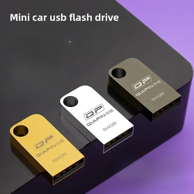 Auto-Mini-USB-Flash-Laufwerk, 32 g, Hochgeschwindigkeits-USB-Stick aus Metall mit kleiner Kapazität, Hochgeschwindigkeits-USB-Flash-Laufwerk ohne Verzögerung Image