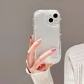 Custodia semplice in crema ondulata per OPPO Reno 12 8 10 11 Pro 5G 7 5 4 6 Lite 7Z 8Z 8T trova X3 Lite X3 Pro X5 custodie in TPU per telefono