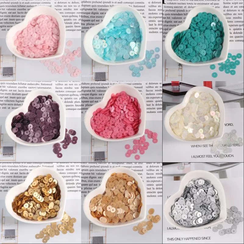 10g/pack 4mm/5mm/6mm Flat Matte Round Loose Sequins Paillettes Sewing Craft DIY Accessories for Garment Lentejuelas Para Coser