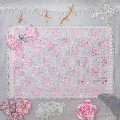 ita bag Insert Board ribbon checkerboard Badge Display Board lace bowknot Board Clear Collector Backplate