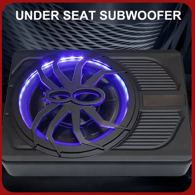 Under Truck Subwoofer Slim Underseat Powered Car Subwoofer 10in 800W with LED Light Excellent Heat Dissipation Performance