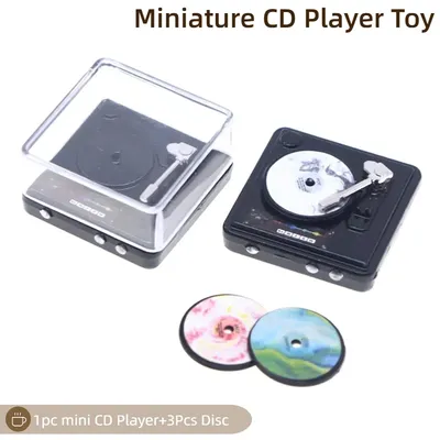 1Set Miniature CD Player Disc Player Home Model Decor Toy Doll House Accessories