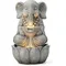 Outdoor Fountains and Waterfalls Zen-Style Concrete Resin Elephant Water Fountains with LED & Pump, Garden Patio Water Fountain