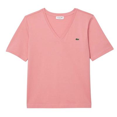 Lacoste - T-Shirt V-Ausschnitt für Damen (Pink) Image