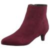 Stiefelette ANISTON SHOES, Damen, Gr. 36, rot (bordeaux), Textil, Veloursleder, modisch, Schuhe, Reißverschluss-Ankelboots, Trichterabsatz - NEUE KOLLEKTION