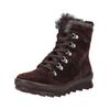 Schnürstiefelette LEGERO "Legero Stiefelette Veloursleder", Damen, Gr. 38,5, rot (bordeaux), Veloursleder, casual, Schuhe
