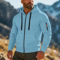 Per uomo Felpa con cappuccio Felpa con cappuccio e zip corta Felpa con cappuccio in pile Felpa con cappuccio tattica Nero Bianco Verde militare Rosso Borgogna Con Cappuccio Semplice Cerniera