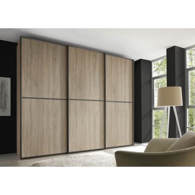 Schwebetürenschrank STAUD "Sinfonie Plus, edles Design in hochwertiger Qualität, Made in Germany", braun (sonoma eiche), B:298cm H:240cm T:68cm, Holzwerkstoff, Schränke, Mit vier verschiedenen Ausstattungsvarianten Image
