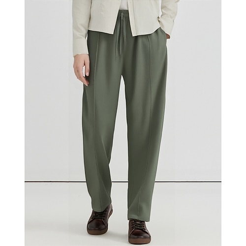 Herren Hose aus Baumwollleinen Jogginghose Hose Tasche Elastischer Bund Kordelzug Einfach Komfort Sport im Freien Täglich Mode Lässig Schwarz Weiß Mikroelastisch Image