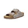 Hausschuh ROHDE "Rohde Pantoletten Veloursleder", Damen, Gr. 37, beige (leinen), Veloursleder, casual, Schuhe