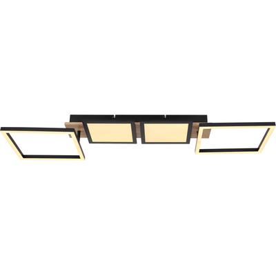 GLOBO LIGHTING LED Deckenleuchte "BOSSY", schwarz, Lampen, Deckenlampe/Wohnzimmer/Schlafzimmer/modern/Holz Image
