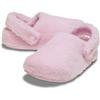 Clog CROCS "Classic Cozzzy Slipper", Damen, Gr. 42, rosa, Croslite, Textil, casual, Schuhe, mit kleiner Plateausohle
