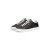 Plateausneaker TOMMY HILFIGER "ICON COURT SNEAKER", Damen, Gr. 41, schwarz, Nappaleder, sportlich, Schuhe, Freizeitschuh, Halbschuh, Schnürschuh mit Flaggen-Logo