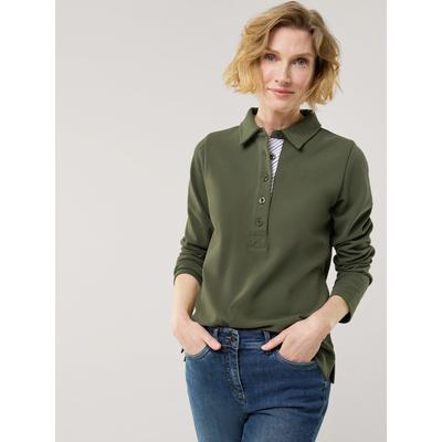 Walbusch Damen Edeljersey Polo Shirt Gruen noch offen: Muster Image